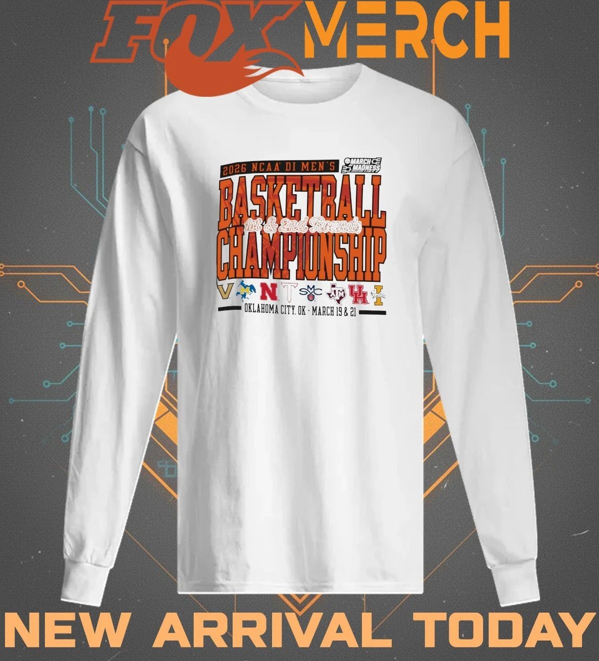 2026 NCAA DI Men’s Basketball Championship 1st & 2nd Rounds Oklahoma City, Ok march 19 & 21 t-shirt