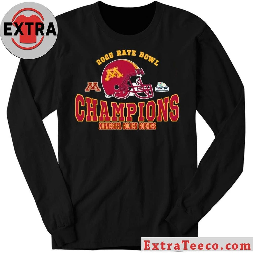 Original Celebrating the 2025 Rate Bowl football game of the Minnesota Golden Gophers Helmet And Logo Shirt