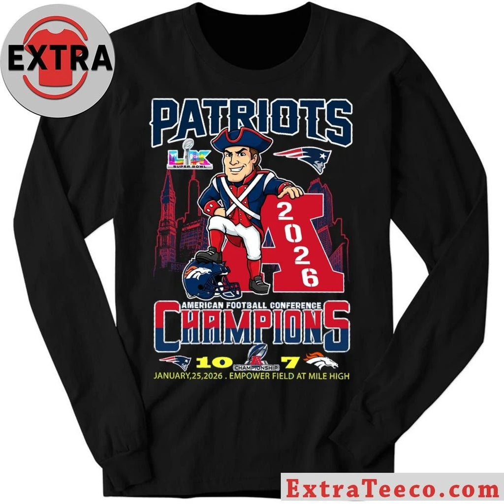 Patriots AFC Championship 2026 Patriots 10 Broncos 7 January 25 2026 Empower Field At Mile High Shirt