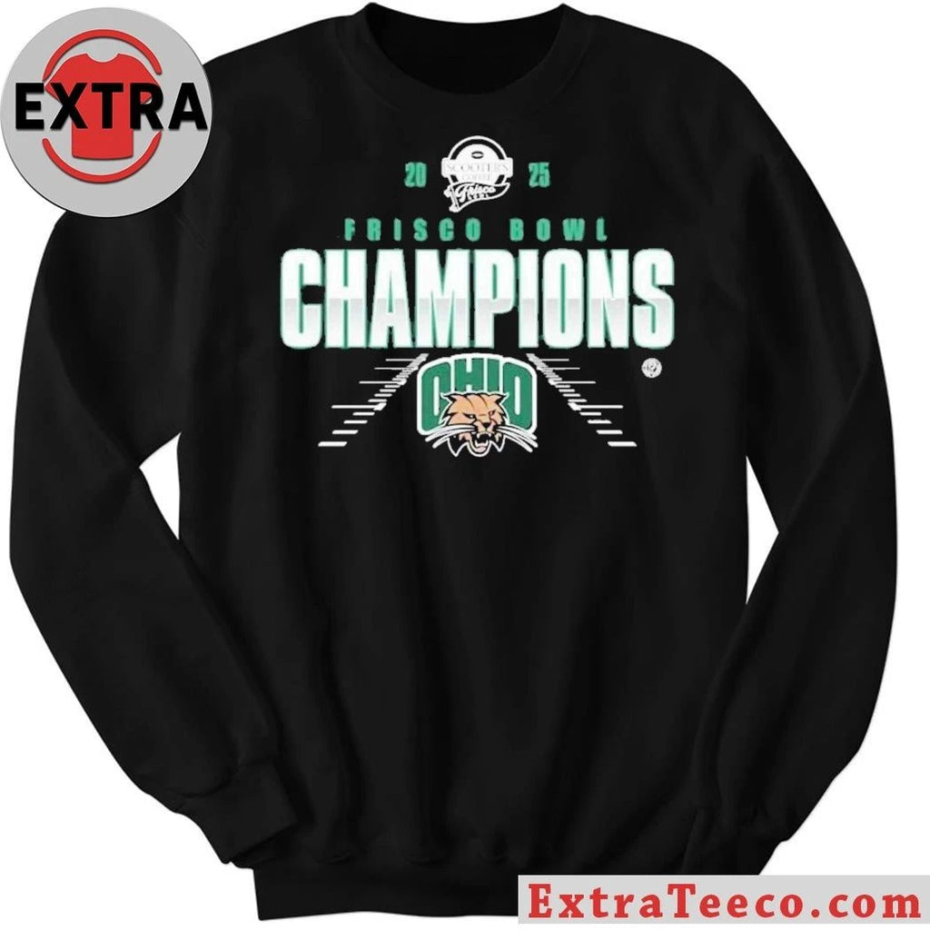 Original Blue 84 Ohio Bobcats Green 2025 Frisco Bowl Football Champions Shirt