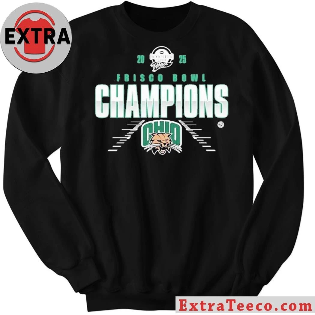 Original Blue 84 Ohio Bobcats Green 2025 Frisco Bowl Football Champions Shirt