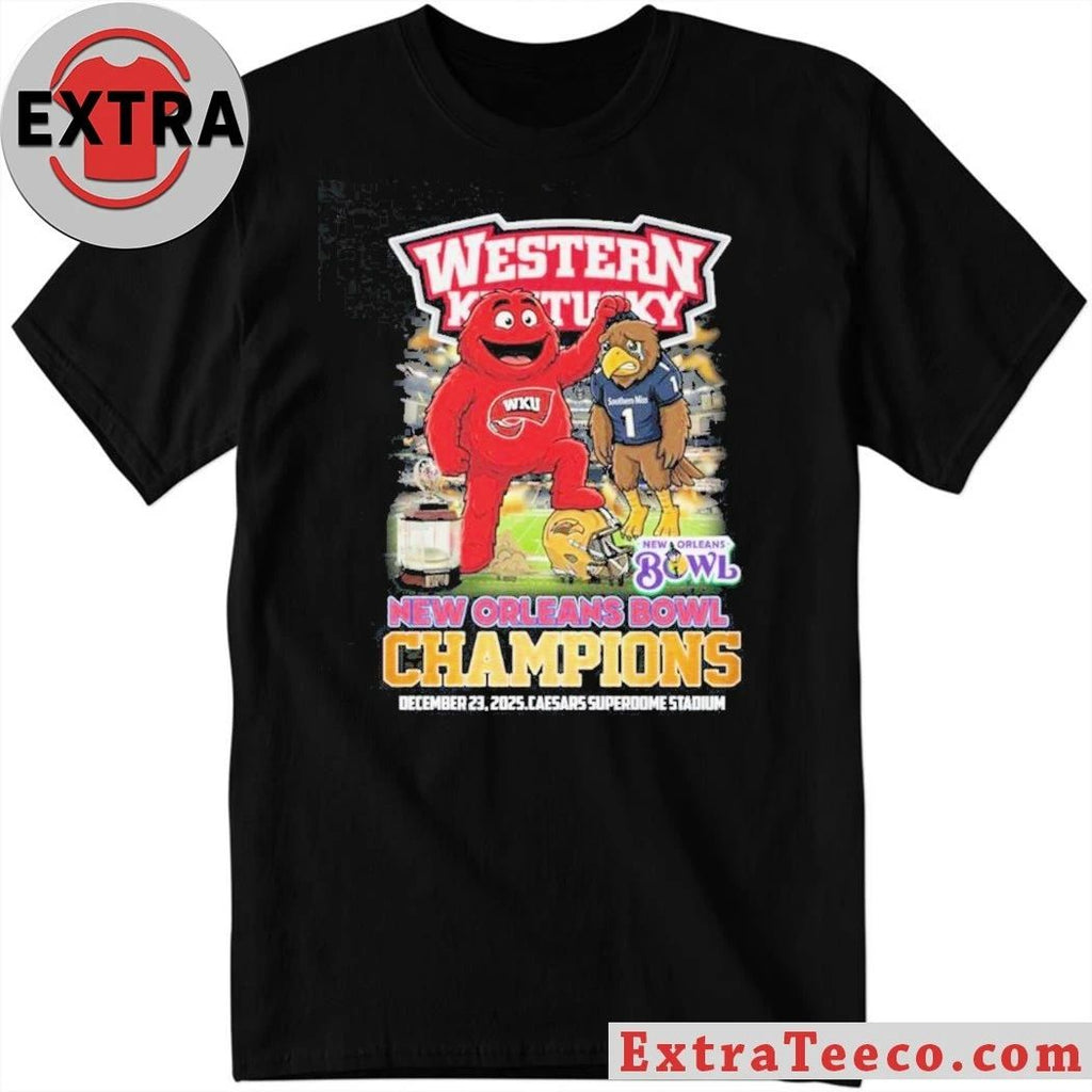 New Orleans Bowl Champions of the Western Kentucky Hilltoppers December 23 2025 Caesars Superdome Stadium Shirt