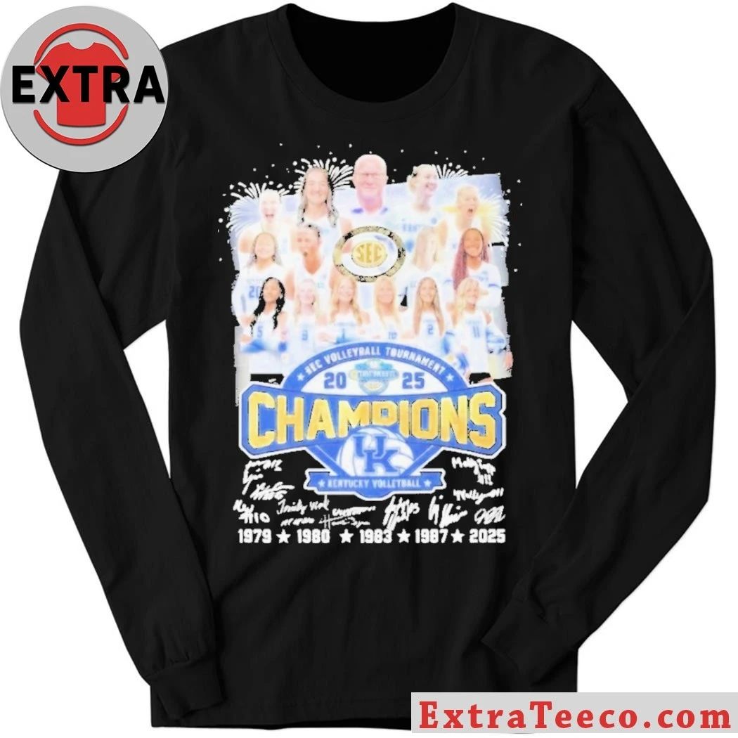 Kentucky Wildcats SEC Women’s Volleyball Champions Signature 2025 T-Shirt