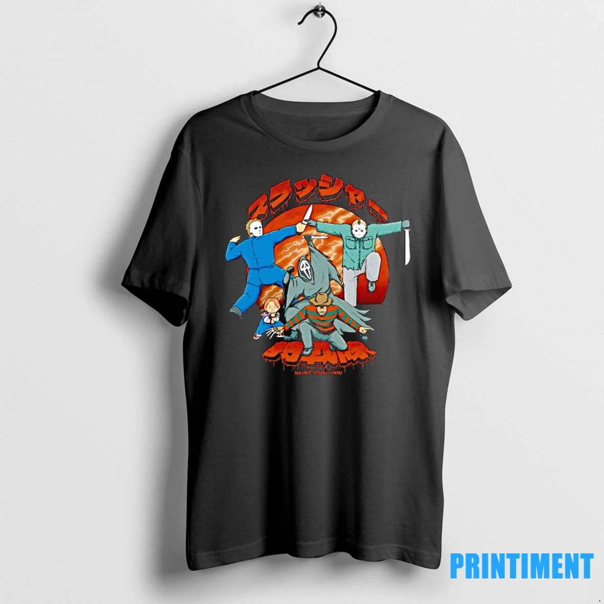 Slasher Force Michael Myers Jason Voorhees Ghostface Freddy Krueger And Chucky Halloween Tshirts Sweater