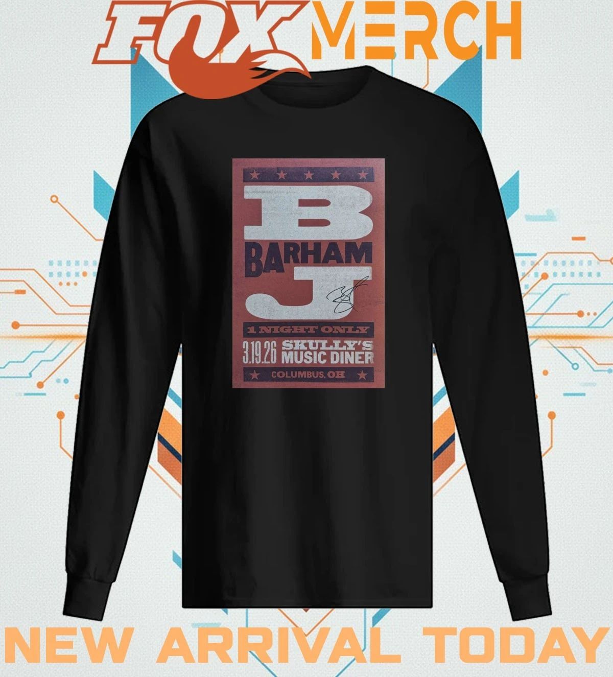 BJ Barham Columbus, Skully’s Music-Diner, mar 19, 2026 poster t-shirt