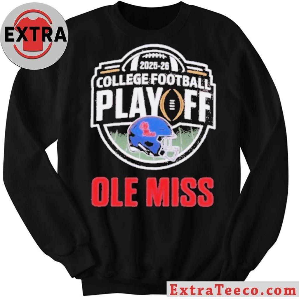Ole Miss College Football Playoff 2025-26 Helmet And Logo Shirt