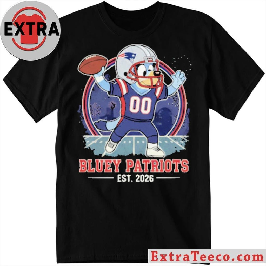Bluey Patriots EST 2026 Logo T-Shirt
