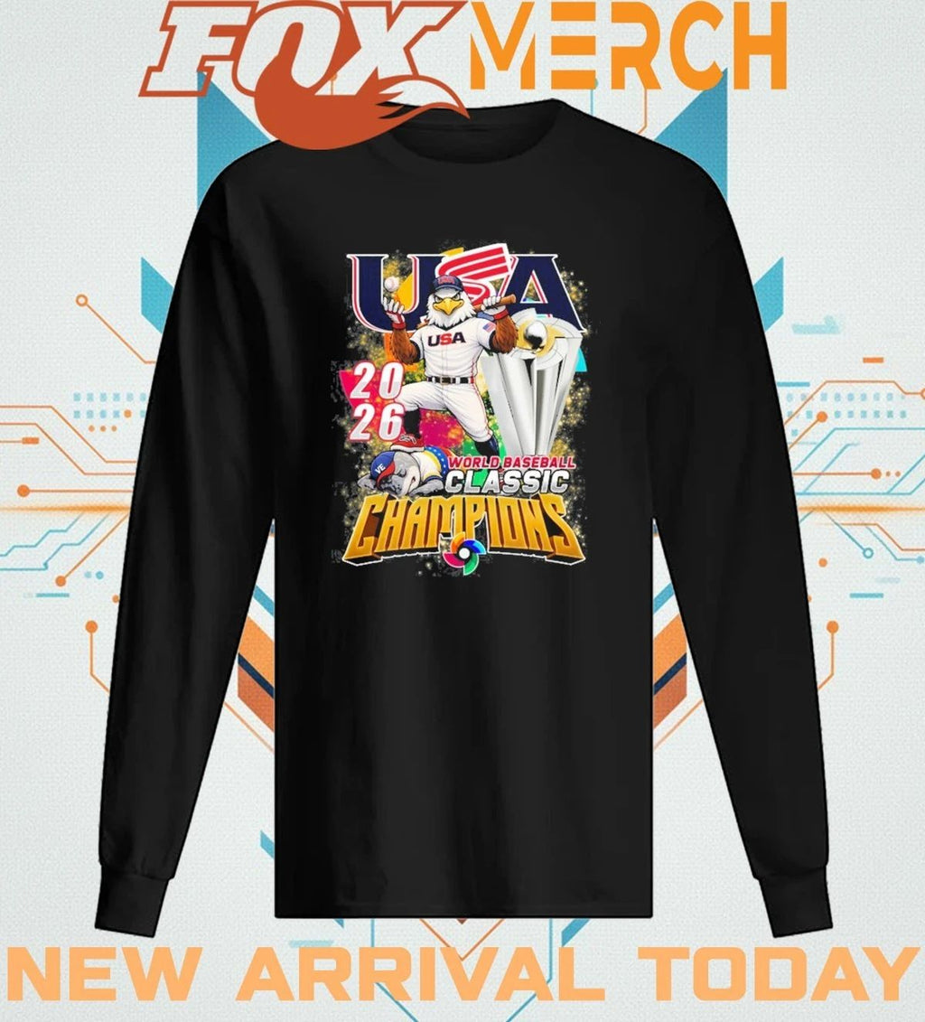 USA Team 2026 World Baseball Classic Champions mascot t-shirt