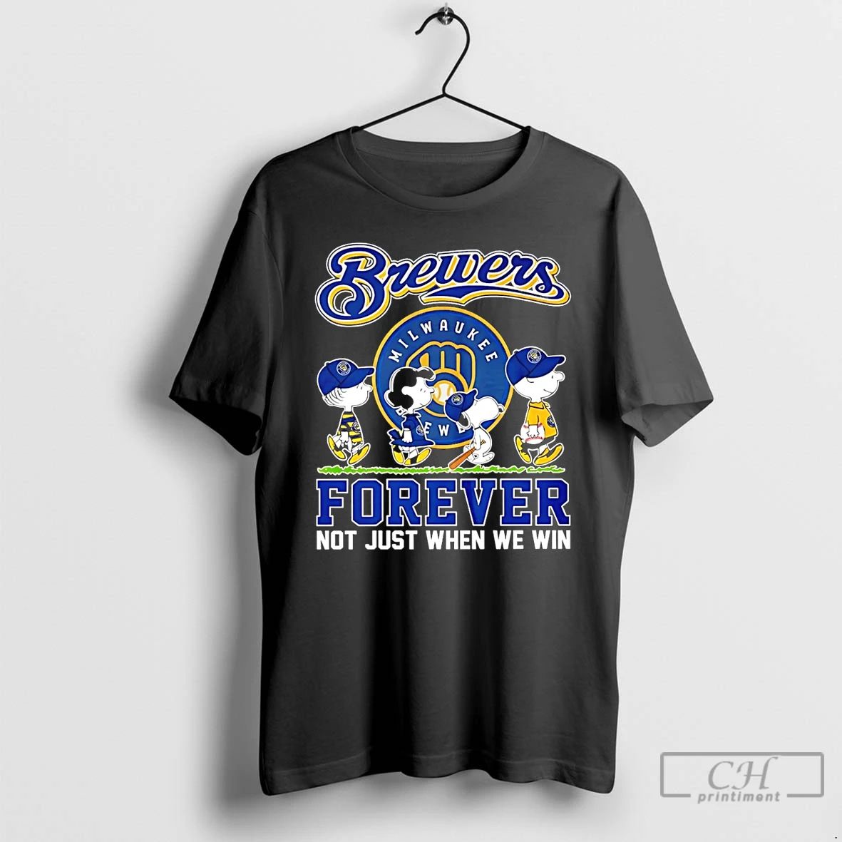 Premium Peanuts Characters X Milwaukee Brewers Forever Not Just When We Win T Shirts