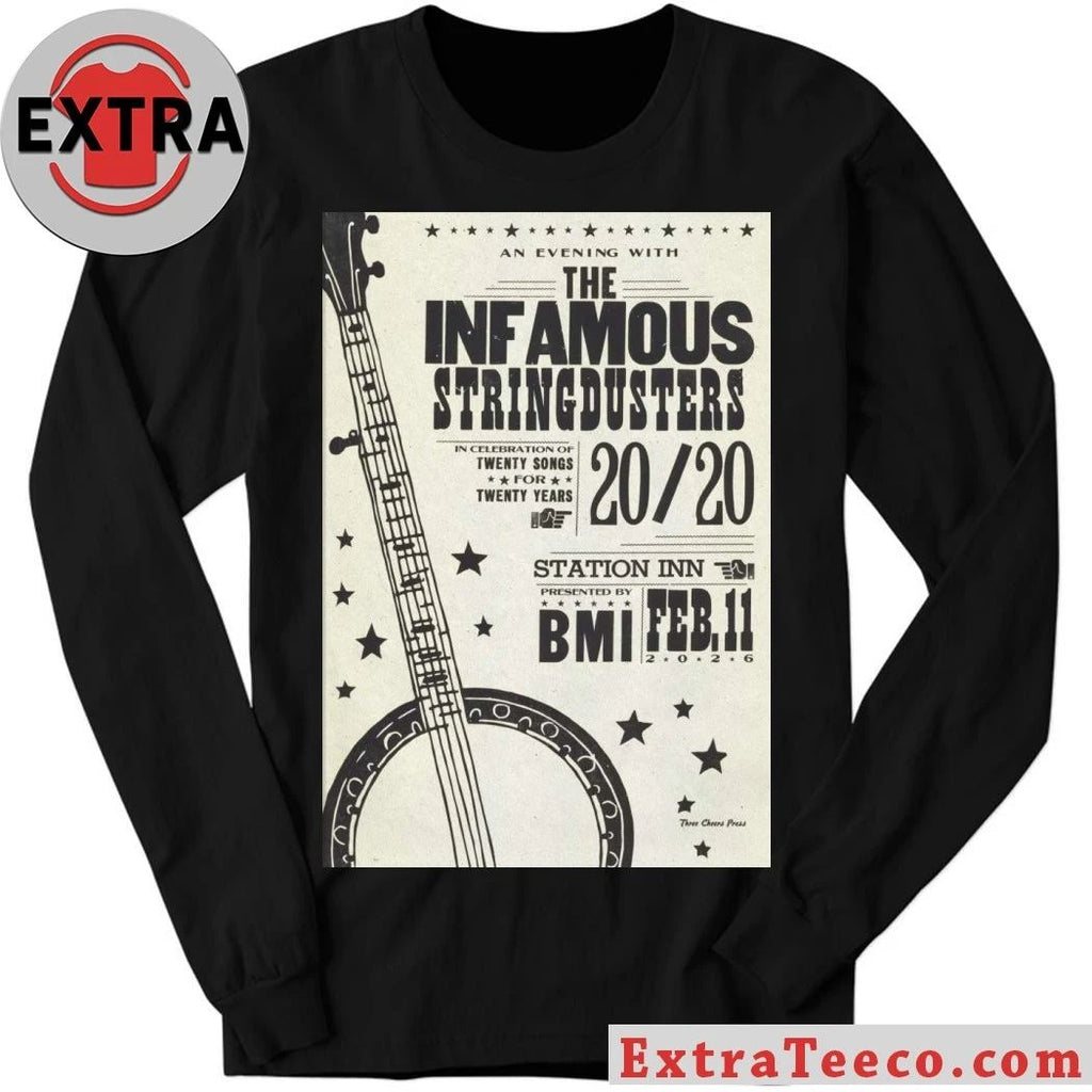 Original The Infamous Stringdusters February 11 2026 In Nashville, TN Tour Poster Shirt