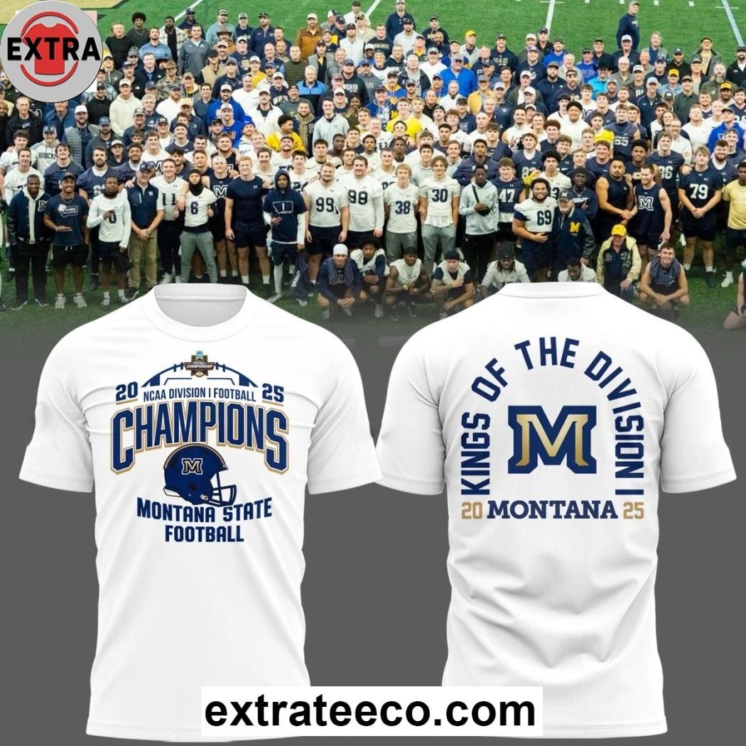 Montana State Football NCAA Champions 2025 Logo T-Shirt