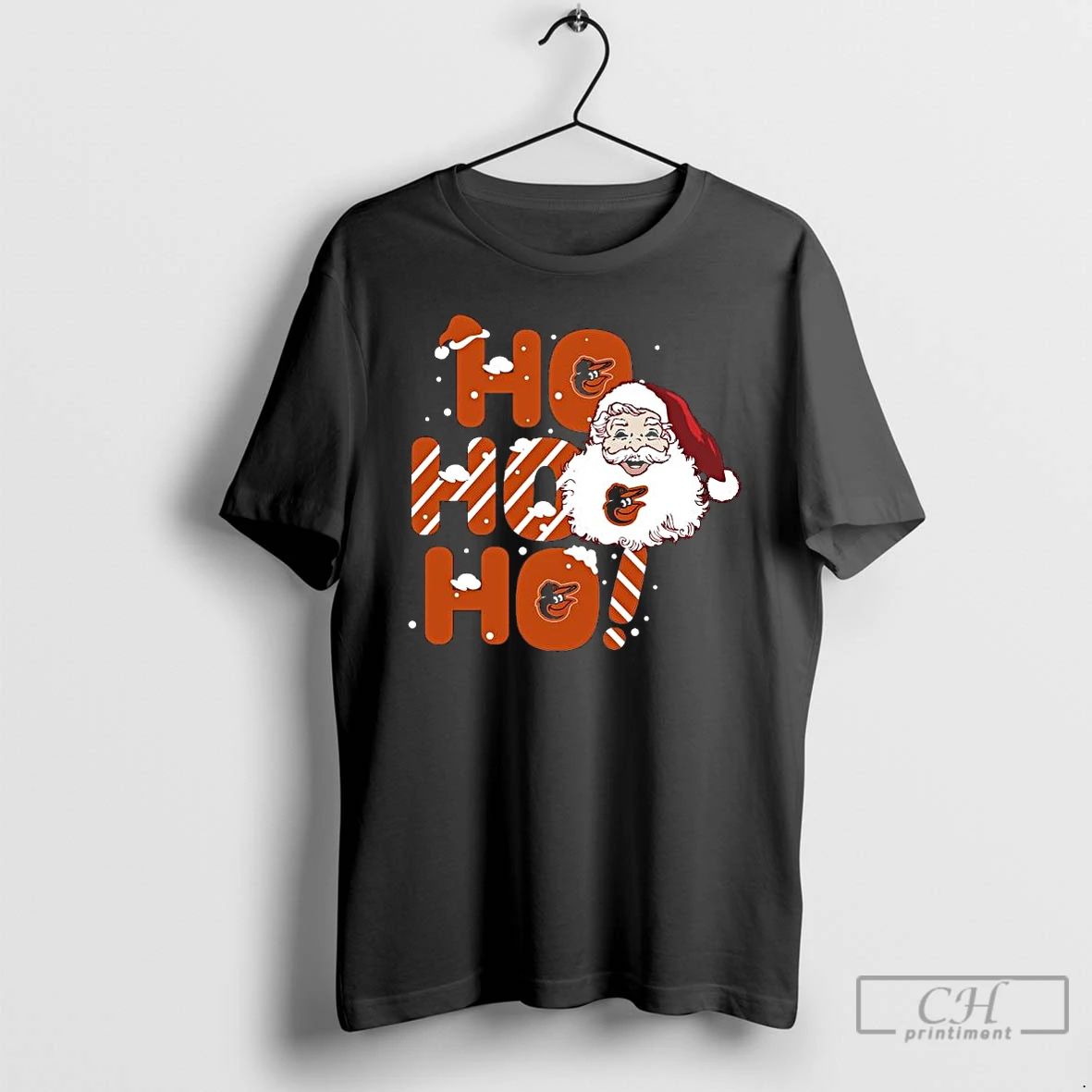 Premium 2025 Baltimore Orioles Christmas Santa Ho Ho Ho T Shirts