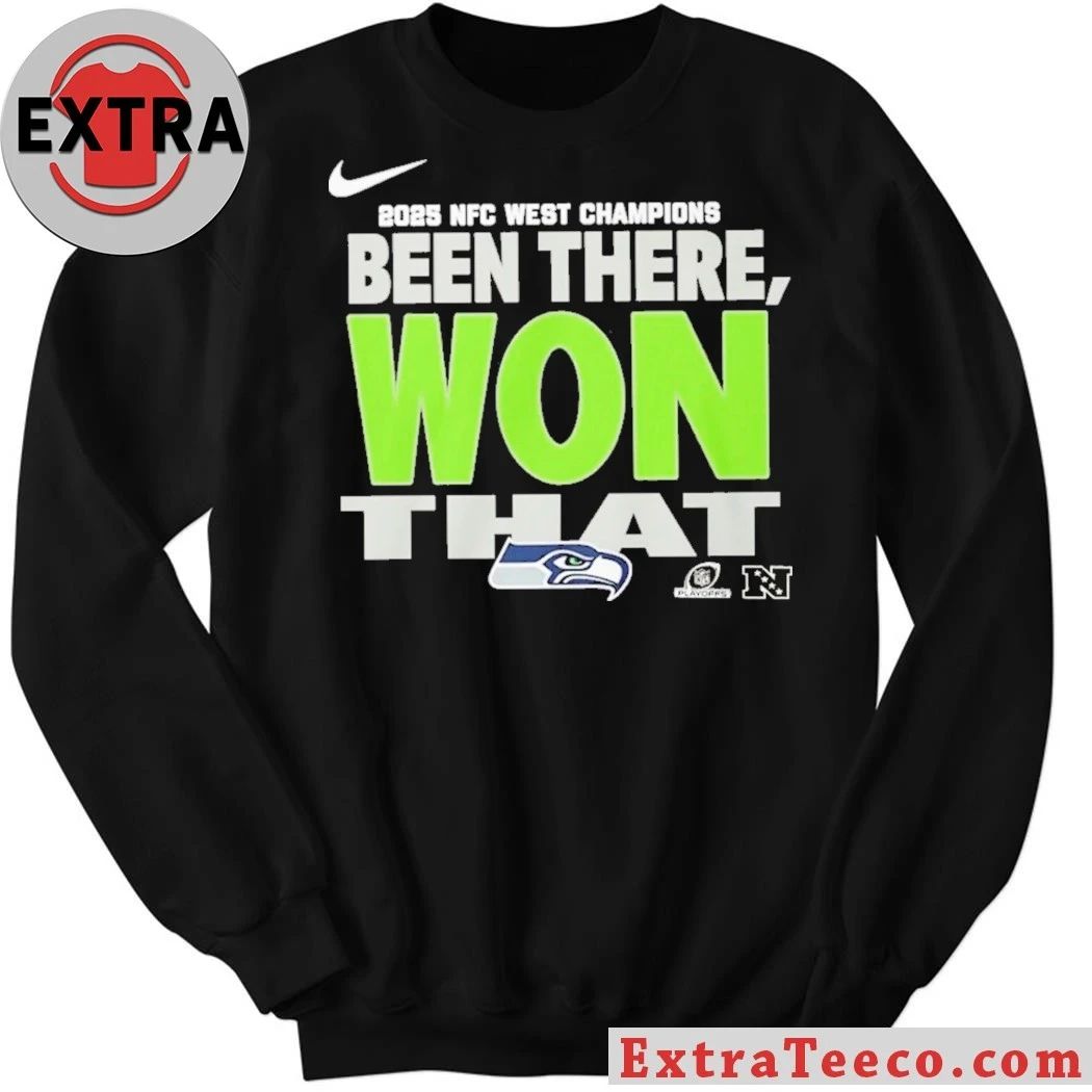 Seahawks 2025 NFC West Division Champions Been There Won That Locker Room Logo Shirt