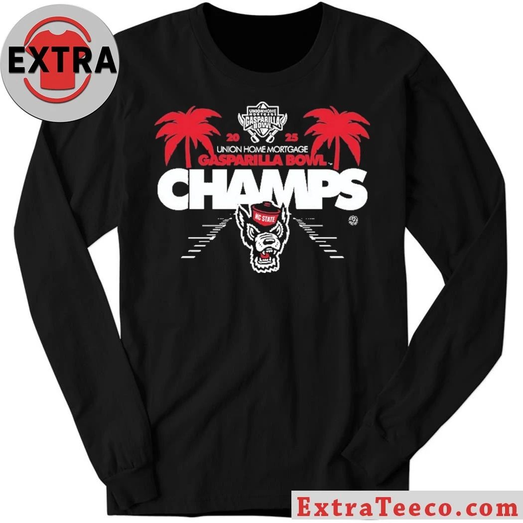 Original NC State Wolfpack 2025 NCAA Football Union Home Mortgage Gasparilla Bowl Champions Shirt