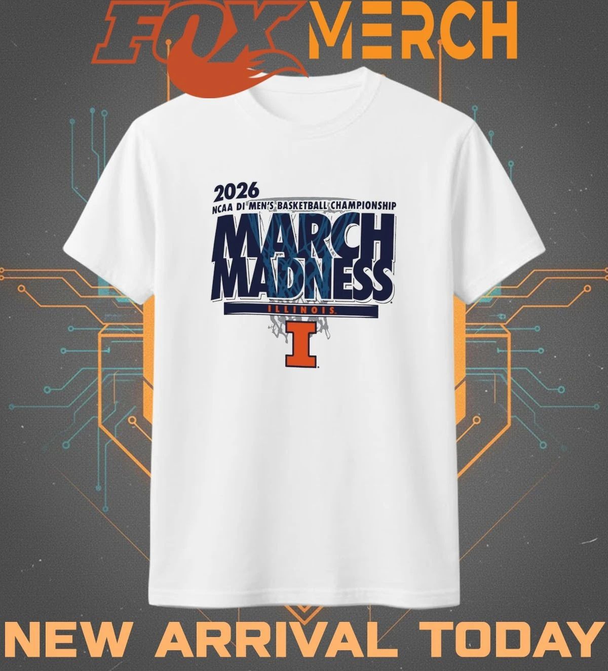 Illinois Fighting Illini 2026 NCAA DI Men’s Basketball Championship March Madness t-shirt