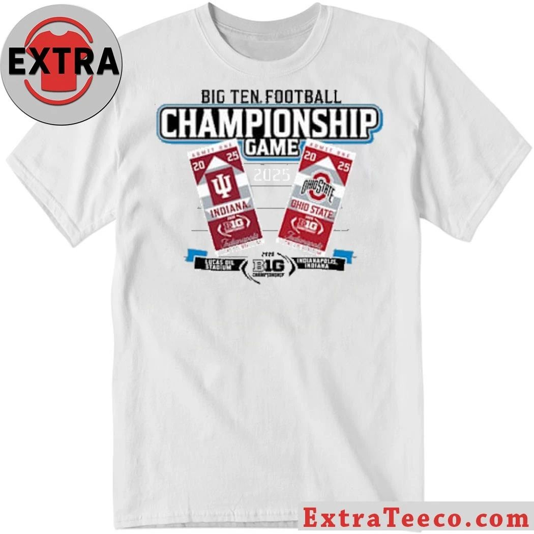 Blue 84 Big Ten Grey 2025 Football Championship Tickets T-Shirt