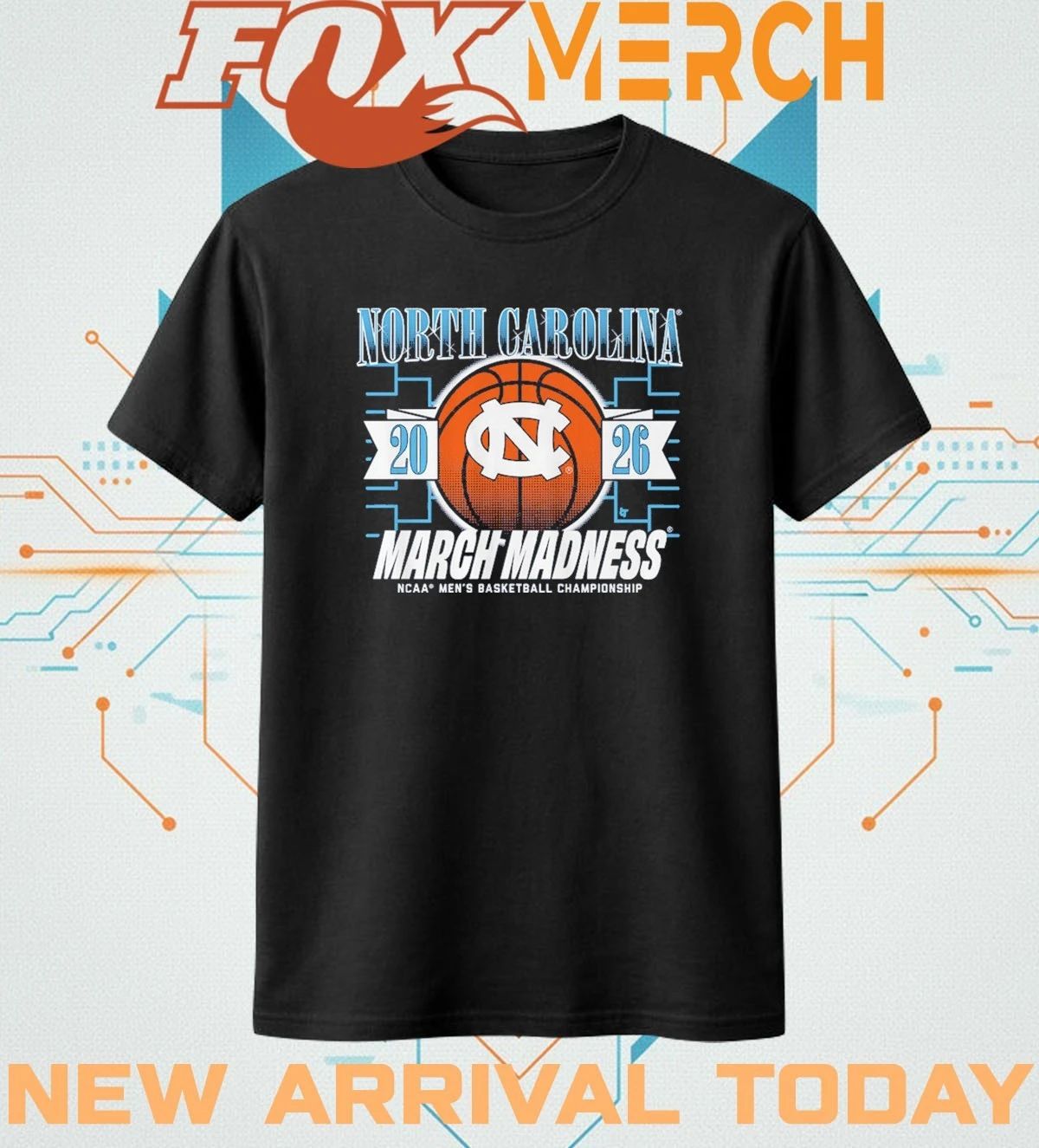 UNC Tar Heels Men’s Basketball 2026 March Madness t-shirt