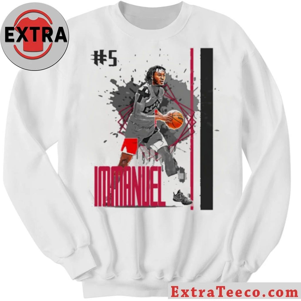 Number 5 Immanuel Quickley basketball Player Raptors T-Shirt