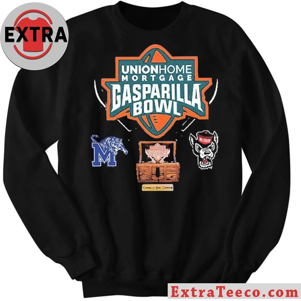 Union Home Mortgage Gasparilla Bowl Memphis Tigers Versus NC State Wolfpack Bowl Season College Football 2025 2026 Logo Shirt