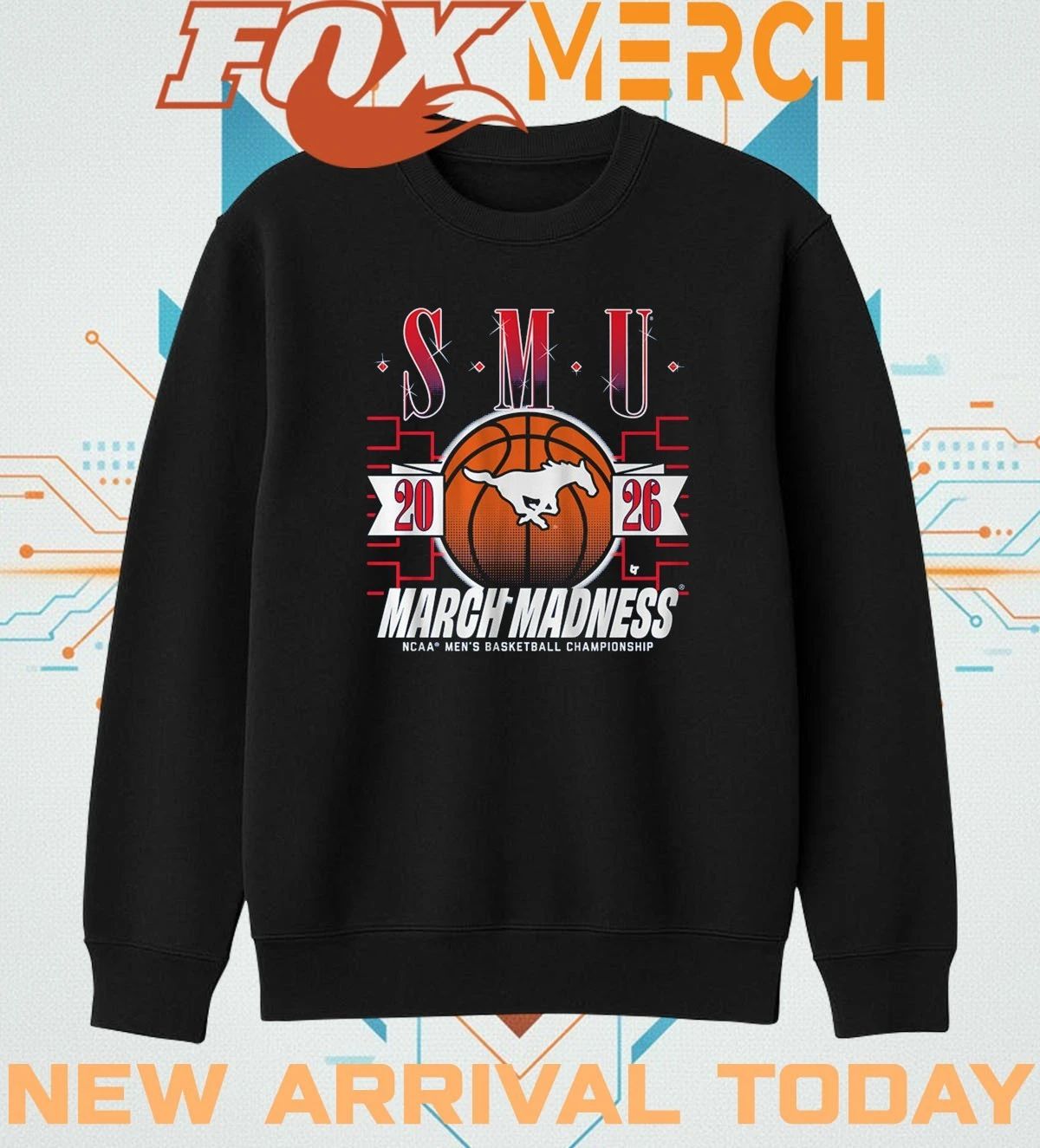 SMU Mustangs Men’s Basketball 2026 March Madness t-shirt