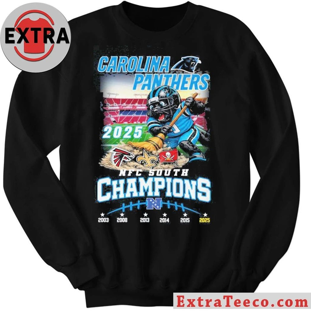 This t-shirt commemorates the Carolina Panthers football team winning the NFC South championship in 2025 Shirt