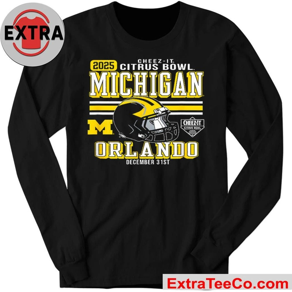 The 2025 Cheez-It Citrus Bowl, featuring the Michigan Wolverines and Texas Longhorns, will be held on December 31, 2025, at Camping World Stadium in Orlando, Florida Logo Shirt