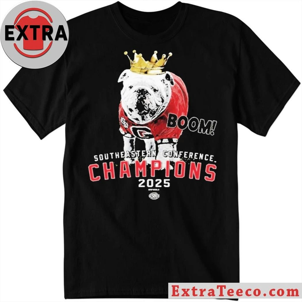 Georgia Bulldogs Boom Southeastern Conference in 2025 Championship Shirt