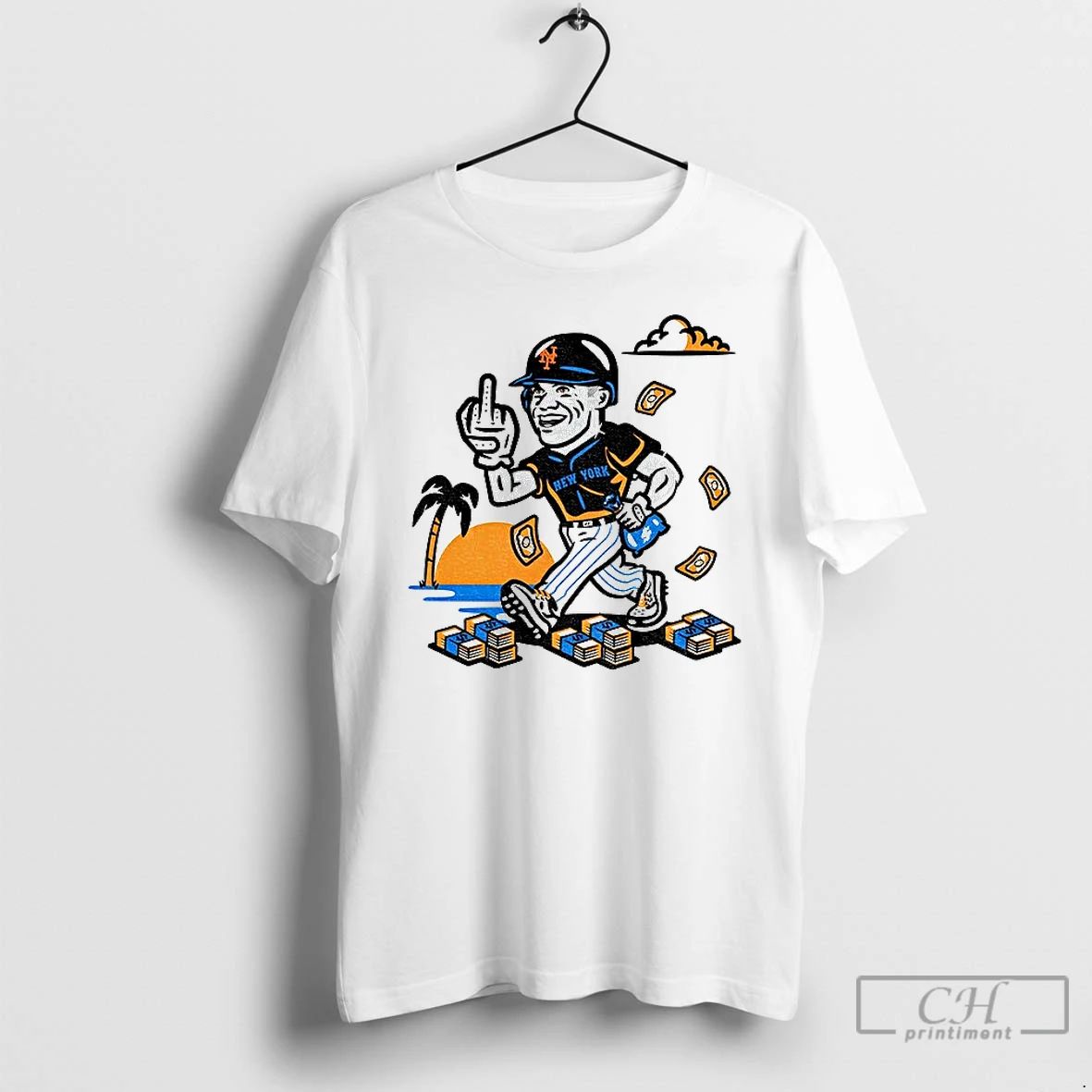 Premium Francisco Lindor Cartoon Middle Finger New York Mets Mlb Baseball Cancun T Shirts