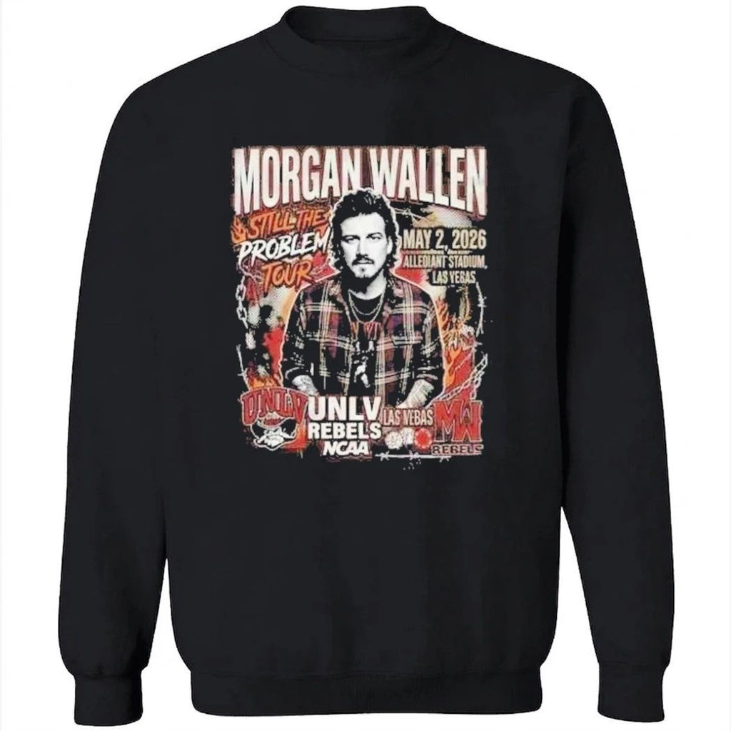 Morgan Wallen Still The Problem Tour May 2 2026 Allegiant Stadium Las Vegas x UNLV Rebels NCAA Vintage Shirt
