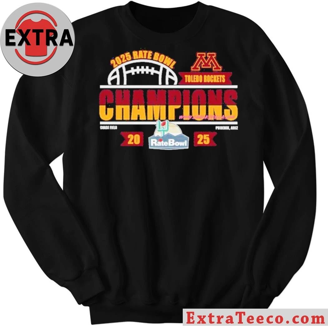 Minnesota Golden Gophers 2025 Rate Bowl At Chase Field In Phoenix Arizona Logo T-Shirt