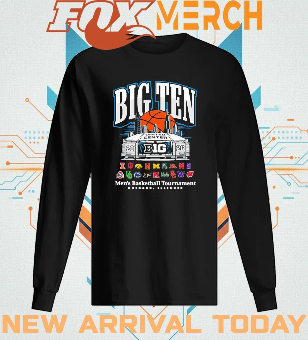 2026 Big Ten United Center Men’s Basketball Tournament Chicago, Illinois t-shirt