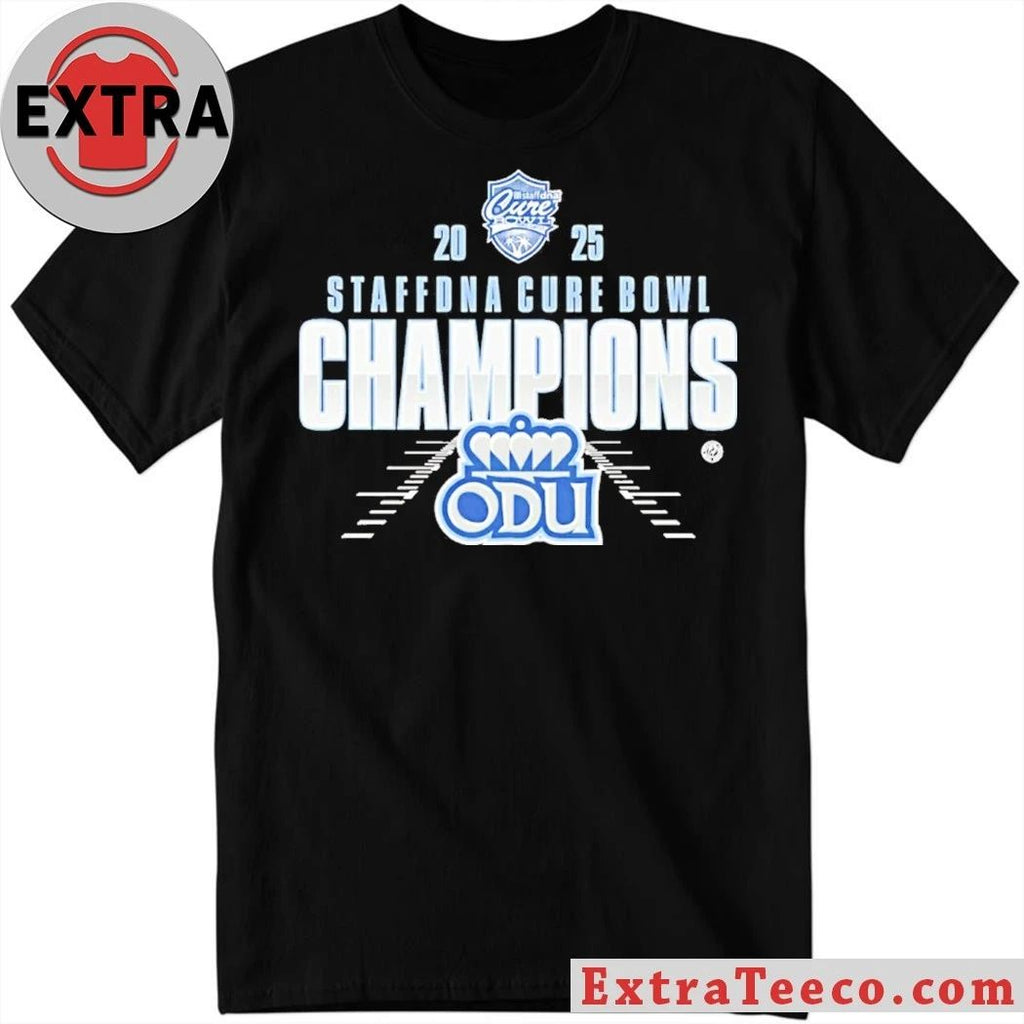 Celebrating Team ODU’s victory at the 2025 StaffDNA Cure Bowl Shirt