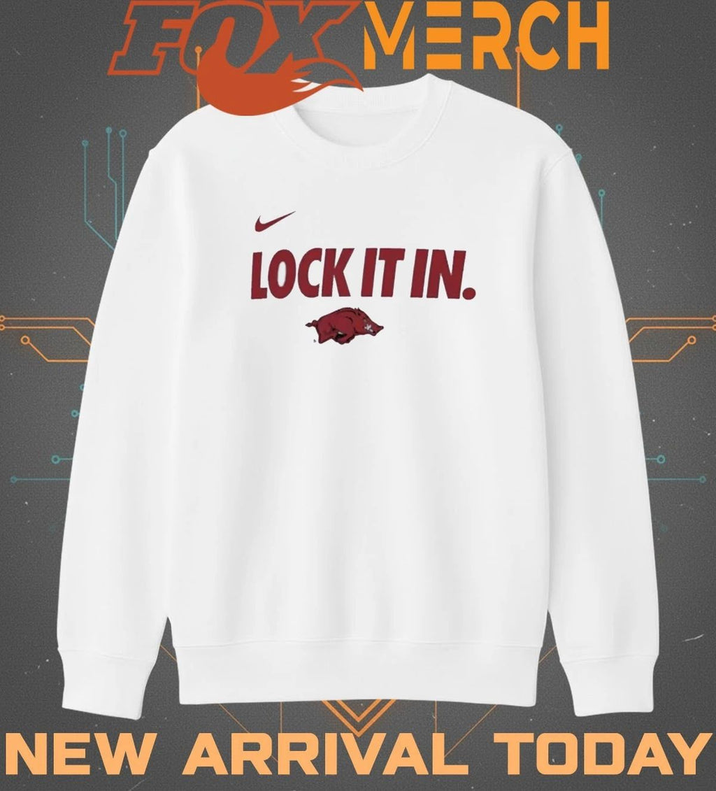 Arkansas Razorbacks Lock It In 2026 On-Court Bench Legend Dri-FIT t-shirt