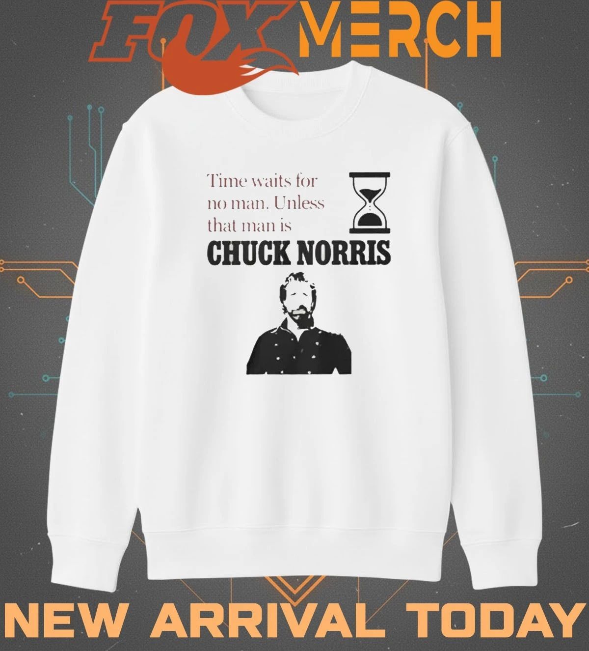 Time waits for no man unless that man is Chuck Norris t-shirt