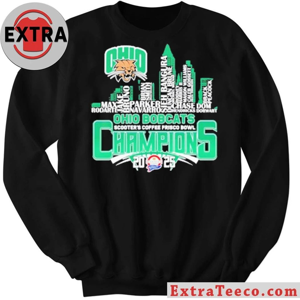 Celebrating the Ohio Bobcats’ victory at the 2025 Scooter’s Coffee Frisco Bowl Shirt