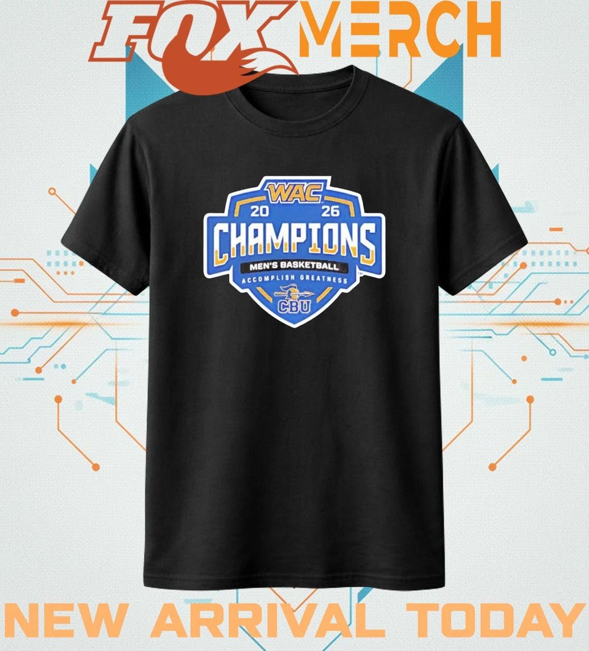CBU Basketball WAC Champions 2026 t-shirt