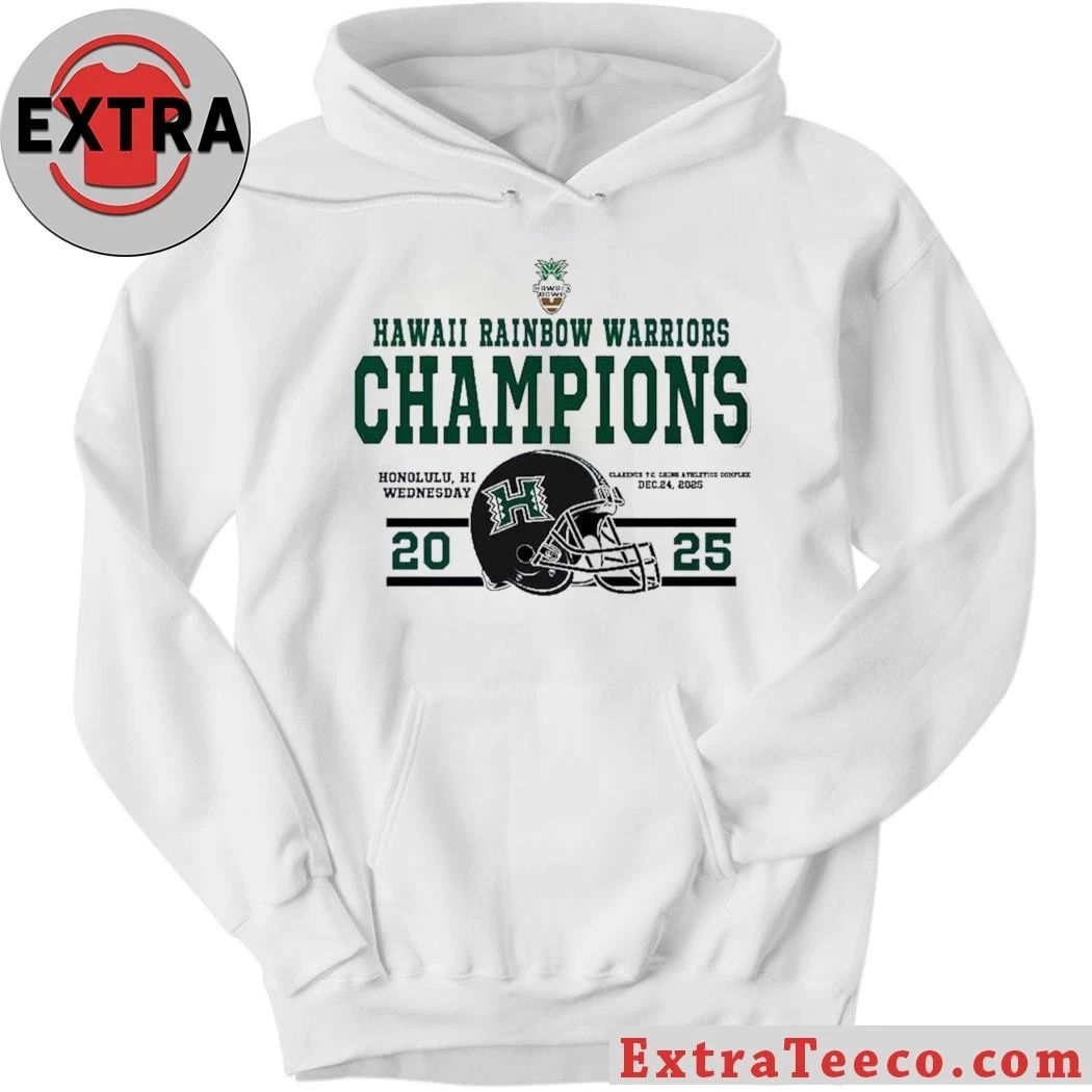 Hawaii Rainbow Warriors football team wins the 2025 Hawaii Bowl championship 35-31 on December 24, 2025, in Honolulu, Hawaii Helmet Shirt