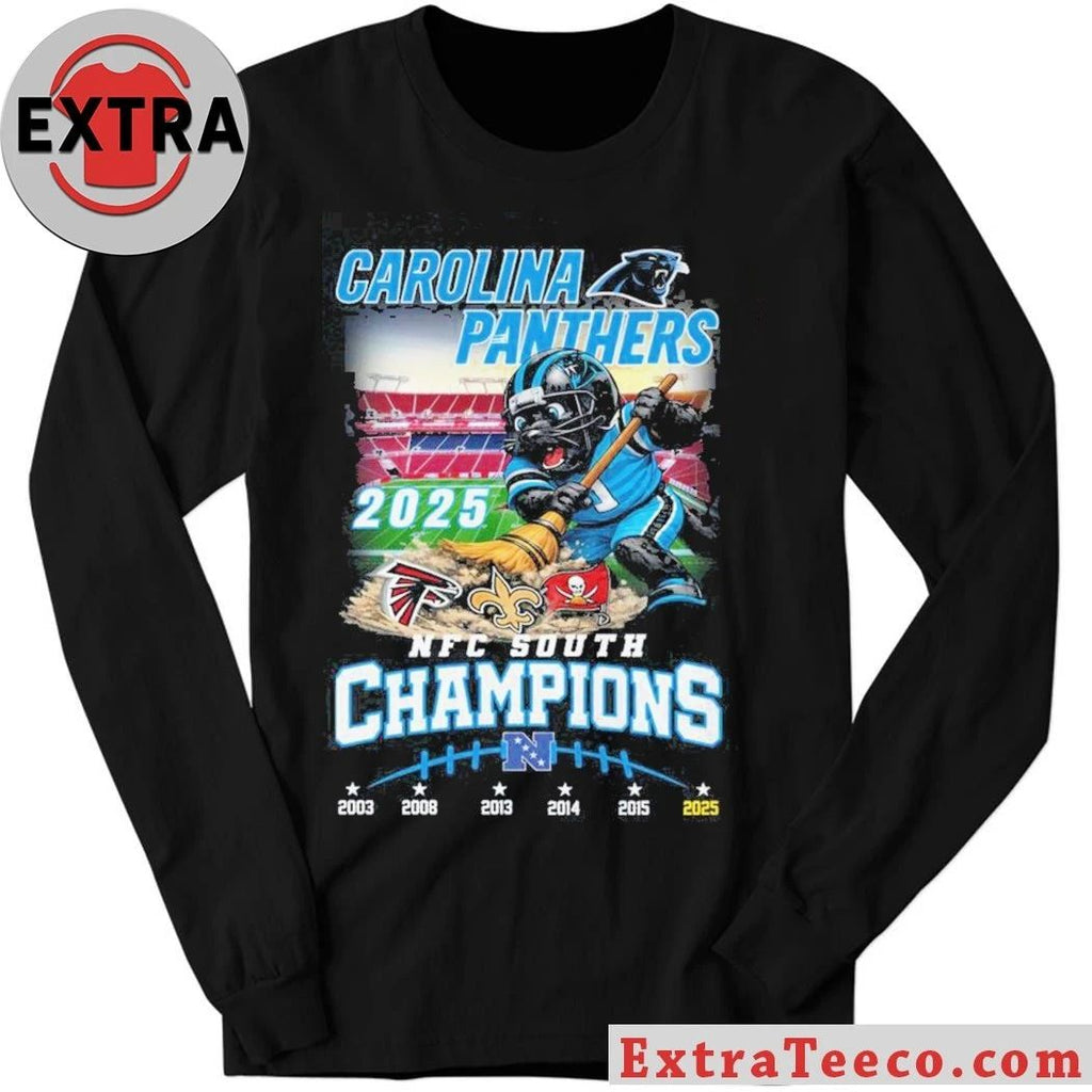 This t-shirt commemorates the Carolina Panthers football team winning the NFC South championship in 2025 Shirt
