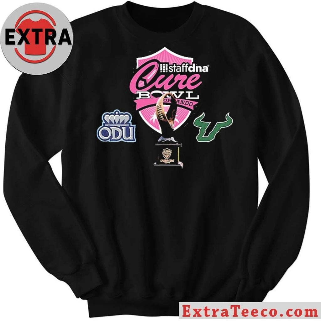 StaffDNA Cure Bowl ODU Football Versus South Florida Bulls Bowl Season College Football 2025 2026 Logo Shirt