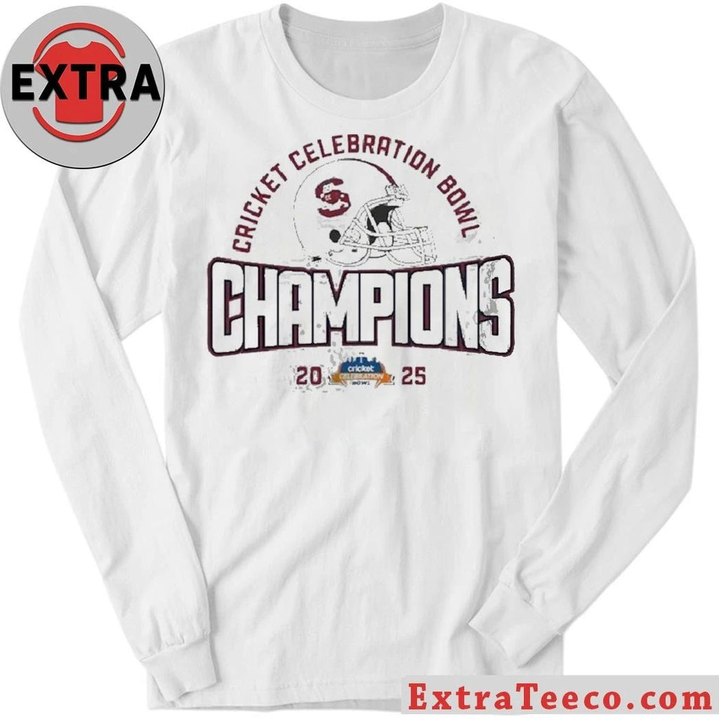 South Carolina State Bulldogs 2025 Cricket Celebration Bowl Champions Helmet And Logo Shirt