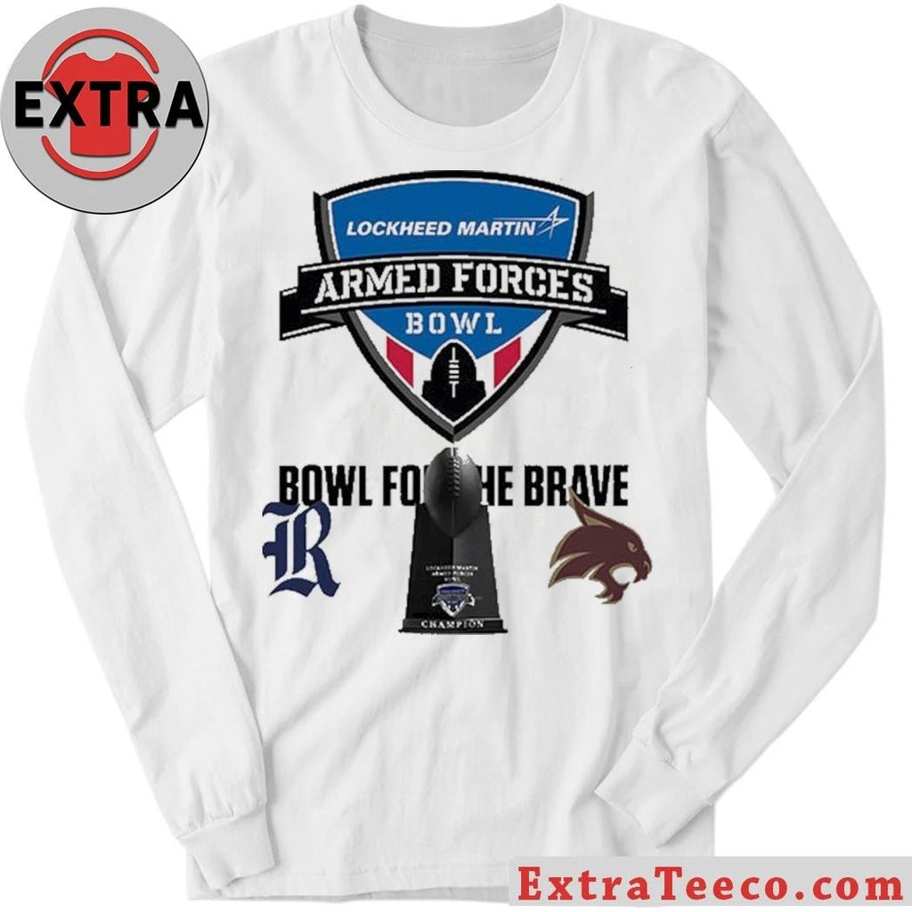 LM Armed Forces Bowl Texas State Bobcats Versus Rice Owls Bowl Season College Football 2025 2026 Logo Shirt