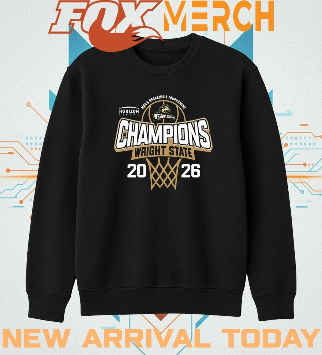 Wright State Raiders 2026 Horizon League Men’s Basketball Tournament Champions t-shirt
