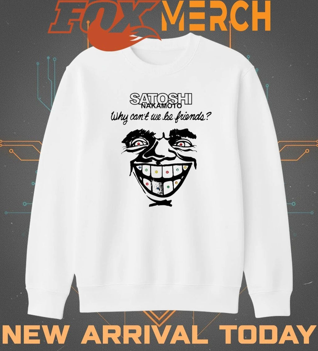 Malik monk wearing Satoshi Nakamoto why can’t we be friends t-shirt