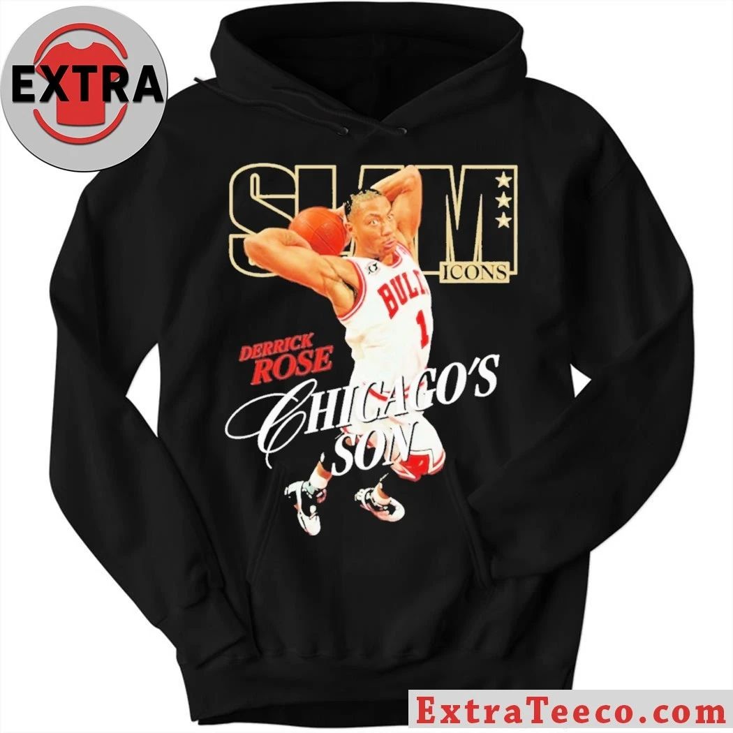 Original Derrick Rose SLAM ICONS SLAM and Chicago Bulls Derrick Rose Chicago’s Son T-Shirt