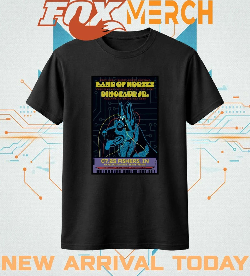 Band Of Horses And Dinosaur JR. 7 25 2026 Fishers IN poster t-shirt
