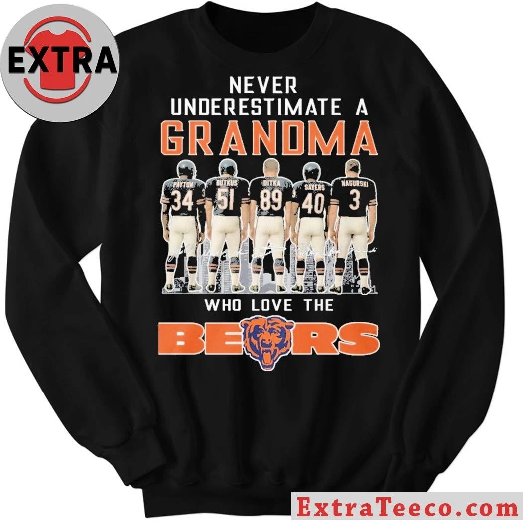 Never Underestimate A Grandma Who Loves The Bears Logo Shirt