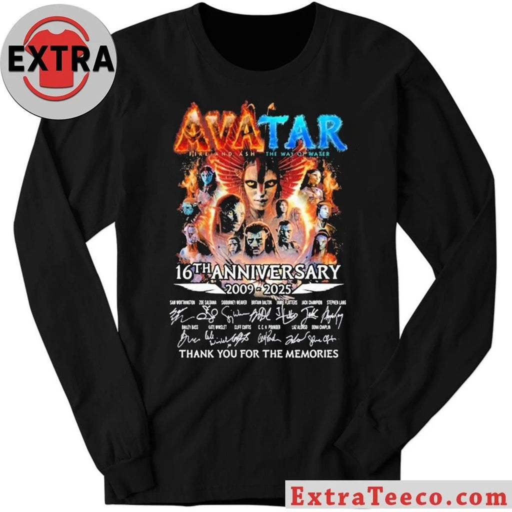 Original Celebrating 16 years of the Avatar film series, subtitled as Fire and Ash and The Way of Water 2009-2025 SIgnature Shirt