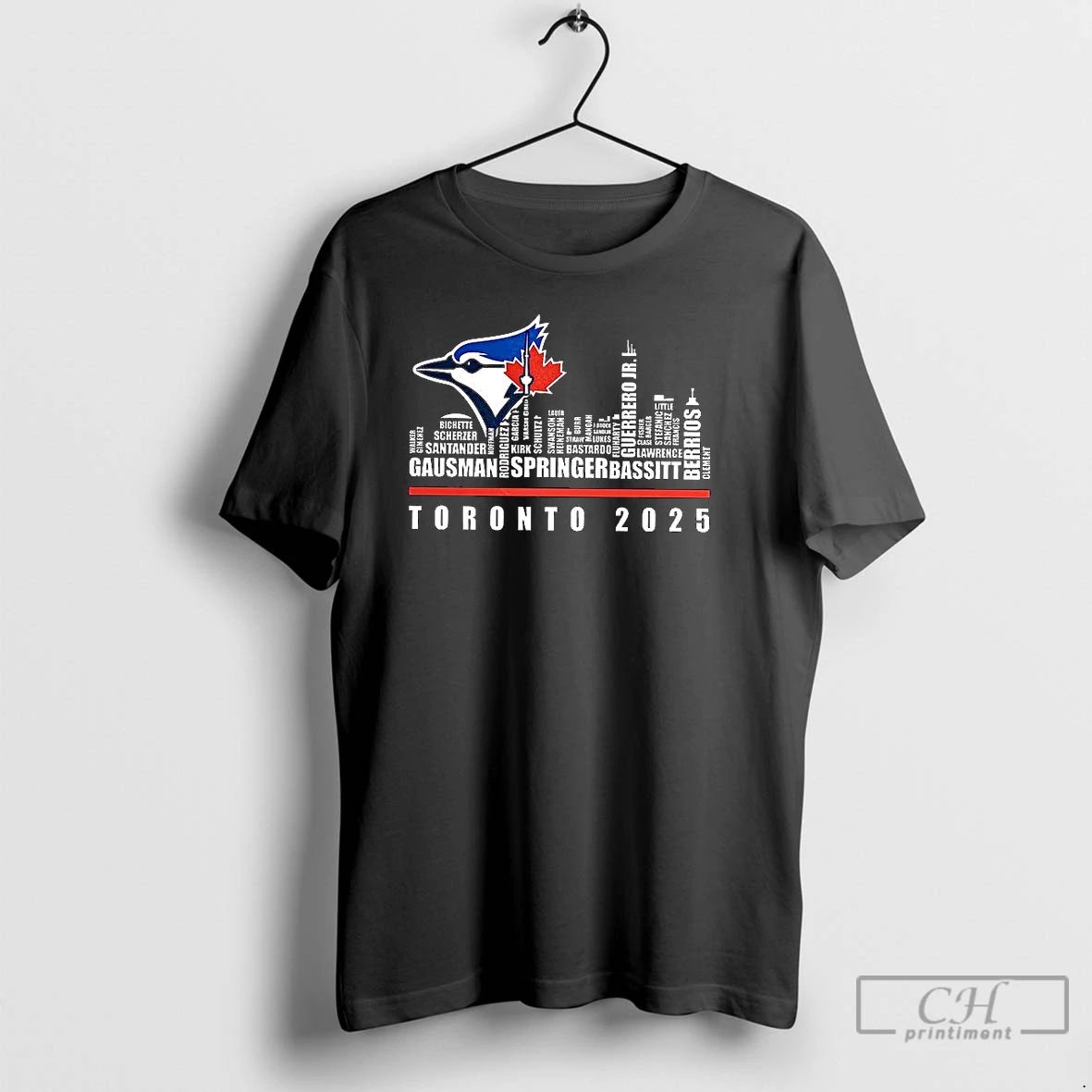 Premium Toronto Blue Jays Baseball 2025 Names Players Skyline T Shirts