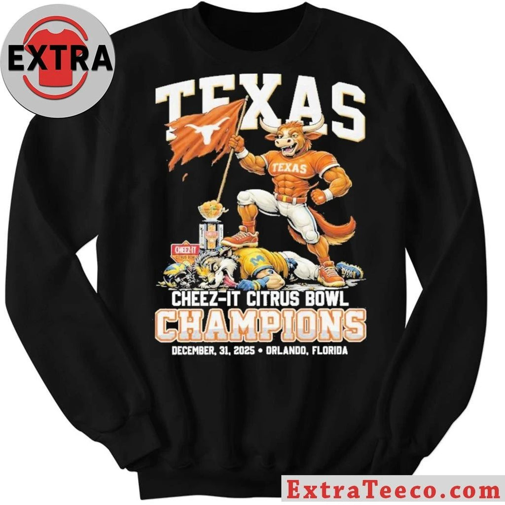 Texas Longhorns Cheez-It Citrus Bowl Champions December, 31, 2025 Logo T-Shirt