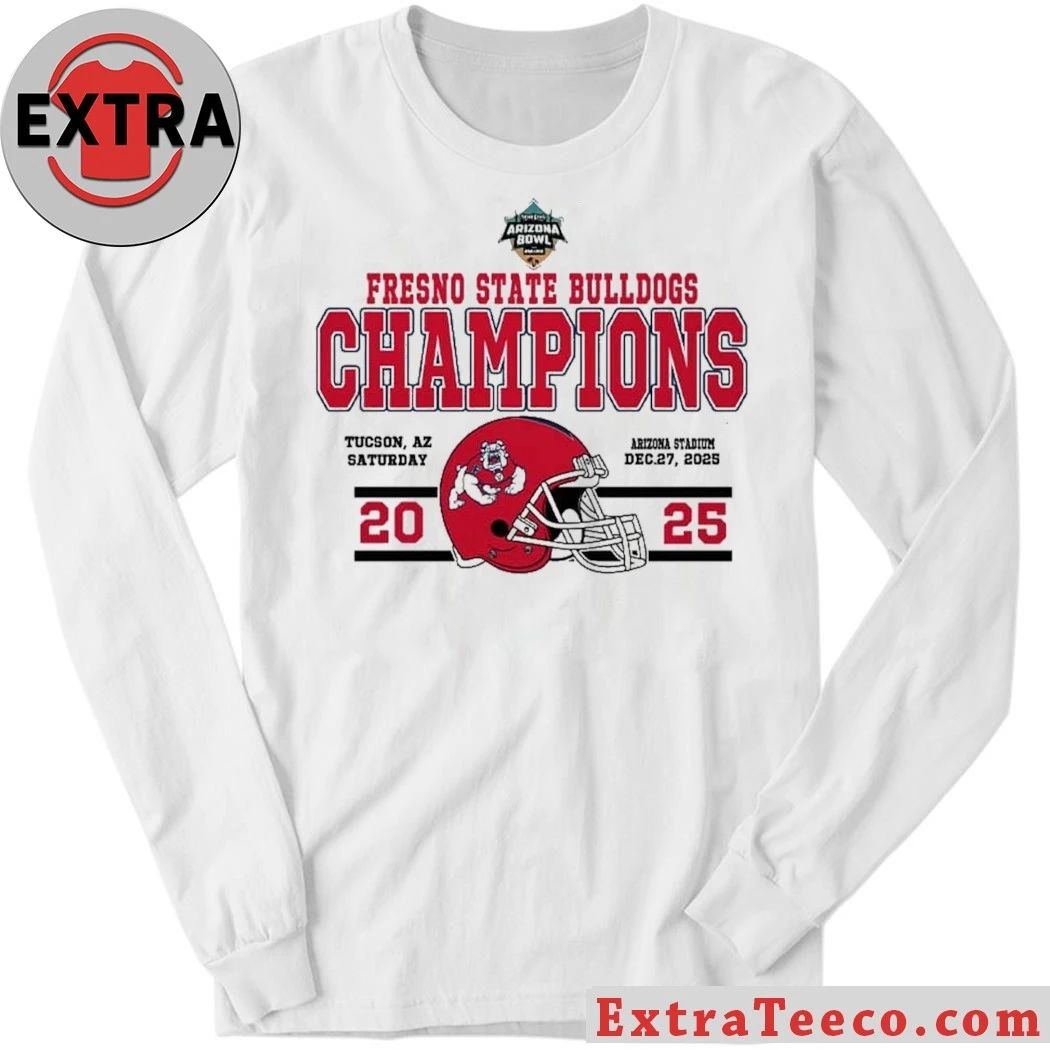 Fresno State Bulldogs Football Champions 2025 Snoop Dogg Arizona Bowl presented by Gin And Juice Helmet And Logo T-Shirt